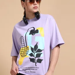 MORSE CODE Graphic Printed Oversized Pure Cotton T-shirt image 2