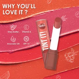 glam21 Tint it LipBalm Everyday Hydration with SPF15 & Vit-E | Shea Butter Avocado Oil Watermelon & Apricot image 3