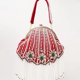 qaidafashion Casual, Formal, Party Red Clutch-picture-15