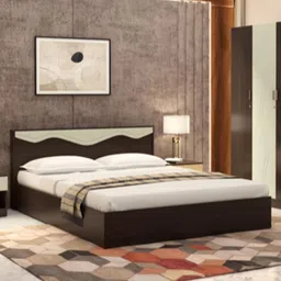 godrej interio Vurv Queen Size Bed with Storage in Cola Rain Finish image 2