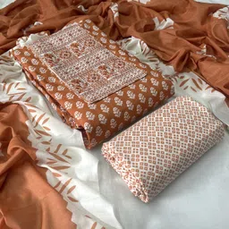 krishna boutique Unstitched Pure Cotton Salwar Suit Material Printed-picture-24