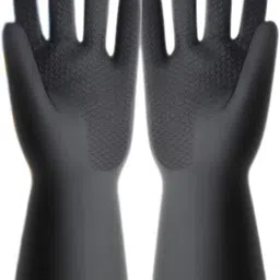 stylera 1Pair Heavy-Duty Chemical Oil Resistant Industrial Cleaning Non Slip Grip RubberSafety Gloves-picture-16