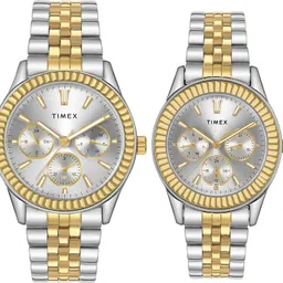 timex Multifunction Sliver Dial Gift Set Analog Watch - For Couple TW0PRE001-picture-16