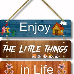 Enjoy The Little Things in Life MDF Wall Hanging | Multicolor Wall Decor Items-image-34
