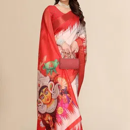 Moda Rapido Ombre Silk Blend Half and Half Saree image 4