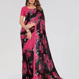 Moda Rapido Floral Printed Saree image 1