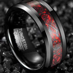 Lila Stainless Steel Dragon-Designed Band Ring image 4