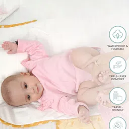 TIDY SLEEP Printed Pure Cotton Diaper & Travel Mat Blossom image 5