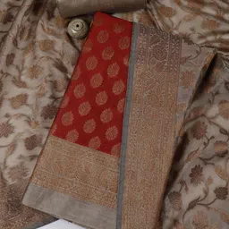 Meena Bazaar Woven Design Chanderi Silk Unstitched Dress Material-picture-13