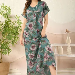 Soulemo Women Floral Printed Maxi Nightdress-picture-22
