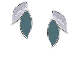 Krelin Silver-Plated Antique Leaf Shaped Studs image 4