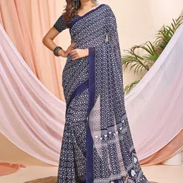 Leelavati Ethnic Motifs Printed Pure Chiffon Saree-picture-18