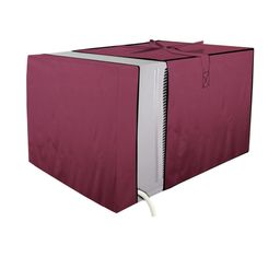 Stylista Maroon Solid Waterproof Air Conditioner Covers-picture-2