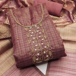 SHADOW & SAINING Organza Semi-Stitched Dress Material-picture-8