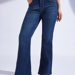Miss Chase Itzamna Spirit Women Bootcut Mid-Rise Light Fade Stretchable Jeans-picture-21