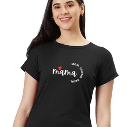 Moda Rapido Women Typography Printed Round Neck Cotton T-shirt-image-42