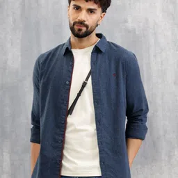 WROGN Slim Fit Spread Collar Pure Cotton Opaque Shirt-picture-23