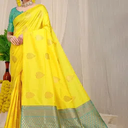 Royal Rajgharana Saree Woven Design Zari Pure Silk Designer Banarasi Sarees-image-90