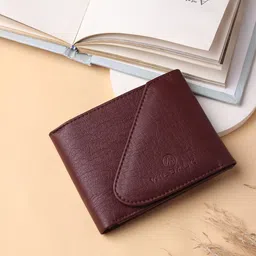 WILDAUK Men Textured PU Three Fold Wallet-image-3