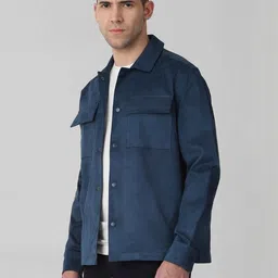 Mufti Men Spread Collar Solid Casual Tailored Jacket image 4