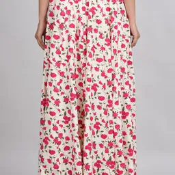AARMAD Floral Printed Maxi Flared Skirts image 5