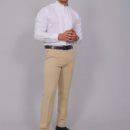 BLUEBIRD Men Regular Fit Mid-Rise Smart Easy Wash Formal Trousers image 5