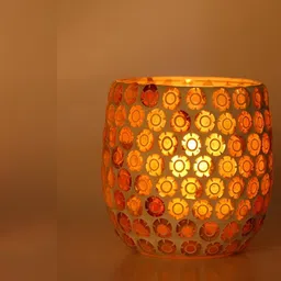 1ST TIME White & Red 2 Pieces Cylindrical Shaped Candle Holders-image-98