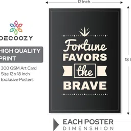 decoozy Study & Success Poster for Home Office Café Gym Bedroom | Student Motivation & Workout Art 12 x 18 Inch Pack of 9 Paper Print image 5