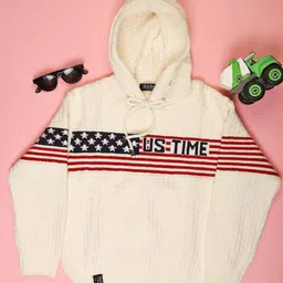 V-Mart Boys Self Design Daffodil Hood Neck Cotton Pullover-picture-45