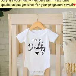 Lillypupp Unisex White Cotton Printed Short Sleeves Bodysuit image 2