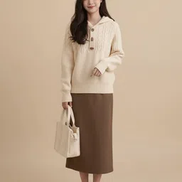 Mast & Harbour Women Cable Knit Pullover-picture-33