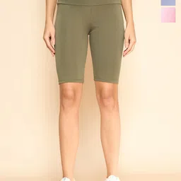 COLOR CAPITAL Pack Of 3 Solid High-Rise Knee-Length Tights-picture-21