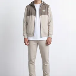 Octave Men Colourblocked Hooded Sweatshirt image 2