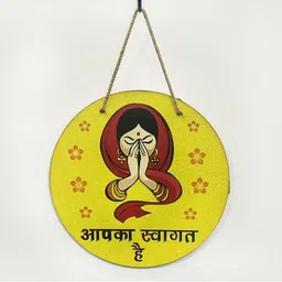 Aapka Swagat Hai Women Printed Wall Hanging-image-80