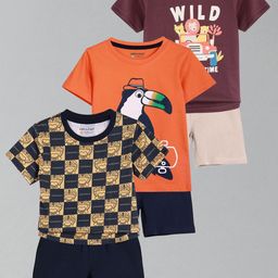 HELLCAT Boys Pack Of 3 Printed Short Sleeves T-shirt With Shorts-picture-26