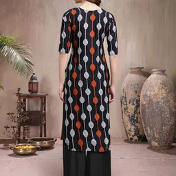 Ethnic basket Women Multicoloured Poly Crepe Kurta Sets image 3