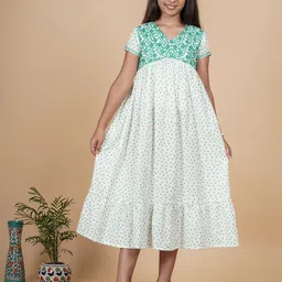 TUNIYA Floral Embroidered Fit & Flare Dress-picture-18