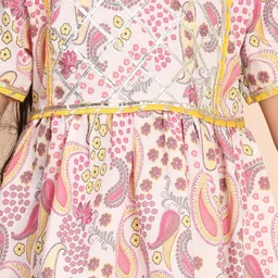 Cutiekins Girls Paisley Printed A-Line Kurta with Sharara & Dupatta image 2