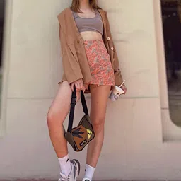 Raeth Apparels Women Printed Pure Cotton Skorts Mini Skirt-picture-28