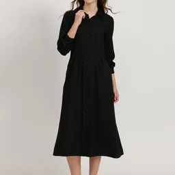 FableStreet Women Buttondown Formal Shirt Midi Dress-picture-35