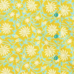 Campana Boys Floral Printed Angrakha Pure Cotton Kurta with Dhoti Pants image 2