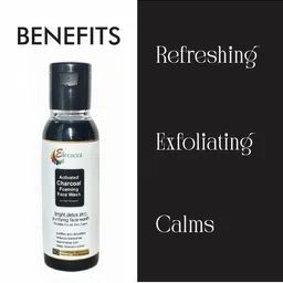 Elecsera Activated Charcoal Foaming Face Wash For Skin Brightening - 100 ml image 2