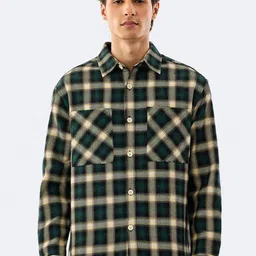 Snitch Men Tartan Checks Checked Casual Shirt-picture-36