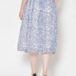 CORSICA Women Floral Printed Chiffon Casual Flared Midi Flared Skirt image 2