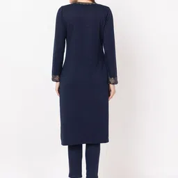 KEIKO Women Ethnic Motifs Embroidered Flared Sleeves Thread Work Jacquard Kurta image 5