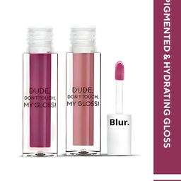 BLUR INDIA Set Of 2 Dude Dont Touch Lip Gloss - 2.5 ml Each - Mauve & Chocolate Brown-picture-26