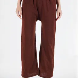 CROWN KING Mid-Rise Easy Wash Woolen Parallel Trouser-image-76