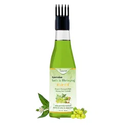 KEYOZA Ayurvedam Amla & Bhingraj Hair Oil For Silky And Shiny Hair - 100 ml-picture-13