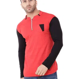 BEYOU FASHION Men Henley Neck Slim Fit T-shirt-image-34