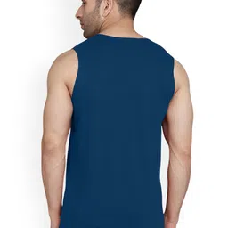 SLOWLORIS Pack Of 2 Round Neck Cotton Gym Vests image 5